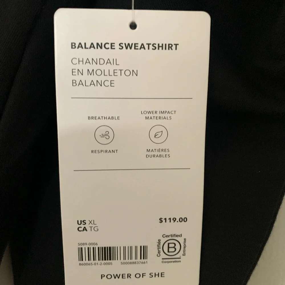 Athleta Balance Sweatshirt in Black - Picture 3 of 6